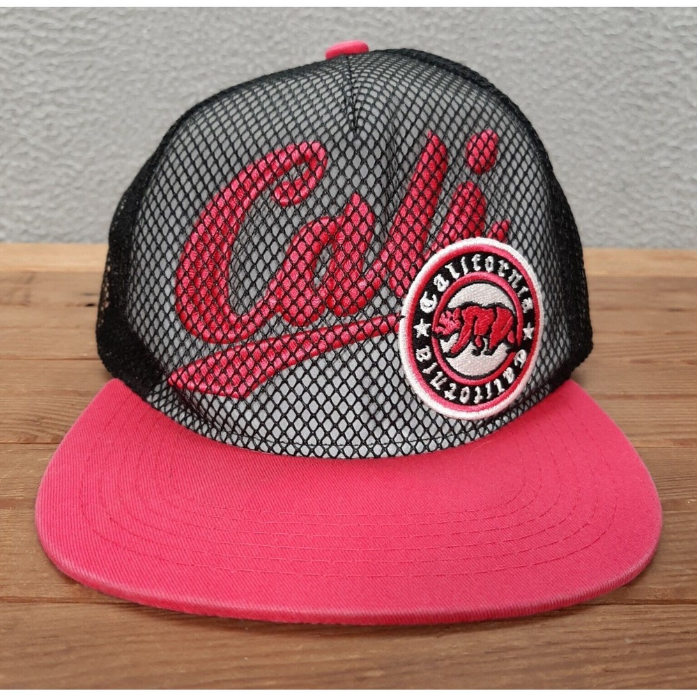California Hat Womens Pink Black Snapback‎ Cap Streetwear Skater Surfer Beach